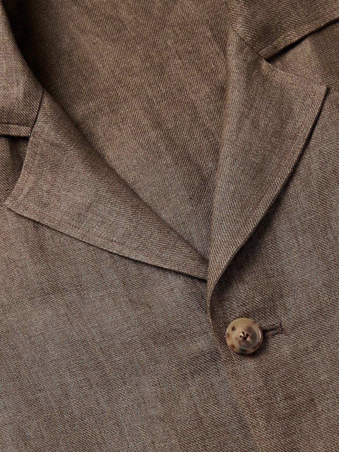 De Petrillo - Slim-Fit Camp-Collar Linen Overshirt - Brown