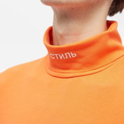 Heron Preston Men's Long Sleeve CTNMB Roll Neck T-Shirt in Orange