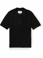 Corridor - Pointelle-Knit Pima Cotton Polo Shirt - Black