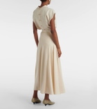 Loro Piana Giustina high-rise silk midi skirt