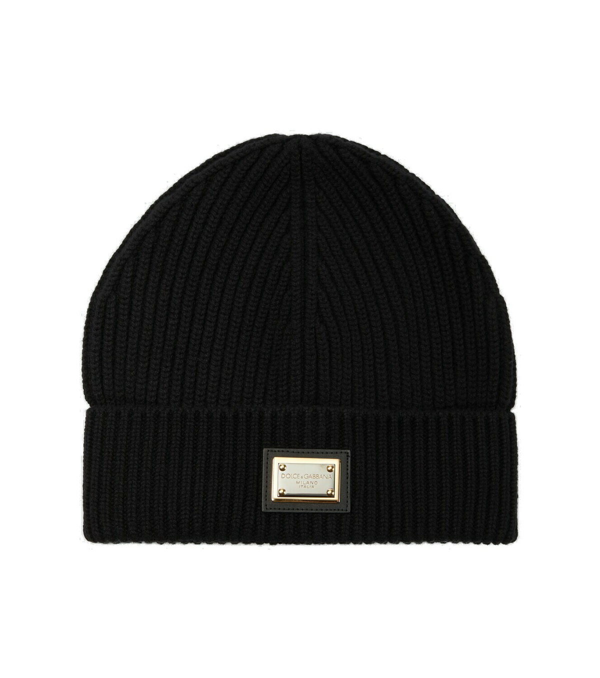 Dolce & Gabbana Black Pearl & Logo Charm Beanie Dolce & Gabbana