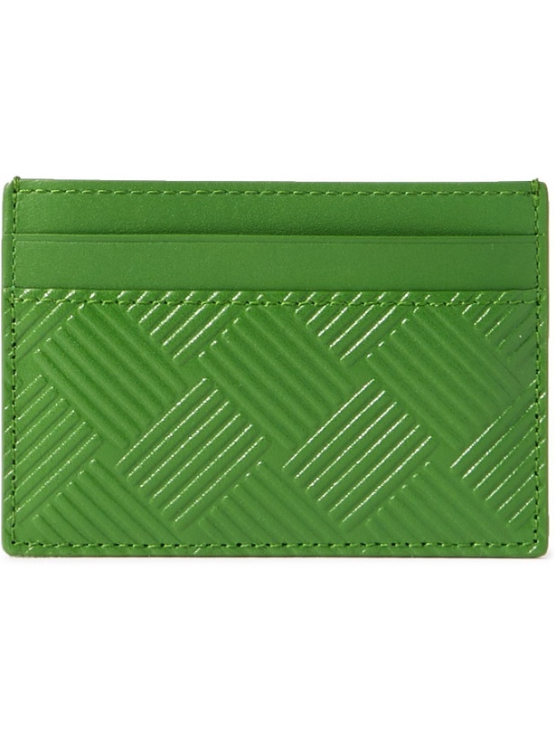 Photo: BOTTEGA VENETA - Intrecciato-Embossed Leather Cardholder - Green