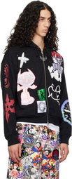 Chopova Lowena Black Flying High Zip Hoodie
