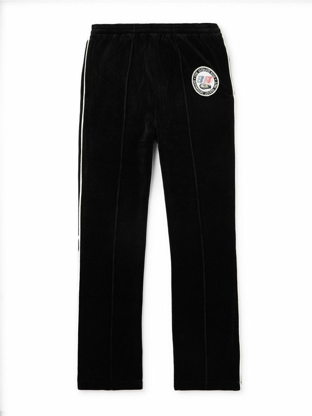 Photo: SAINT MXXXXXX - Lastman Bootcut Cotton-Blend Velour Track Pants - Black