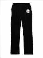 SAINT MXXXXXX - Lastman Bootcut Cotton-Blend Velour Track Pants - Black