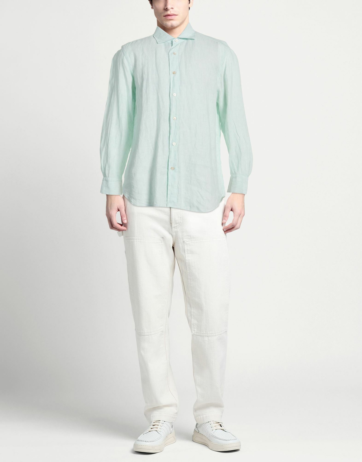 Finamore 1925 Mens Shirt Light in Green