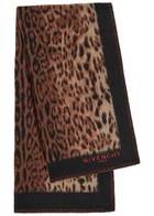 Givenchy Leopard-print Brushed Wool Scarf - Brown - One Size