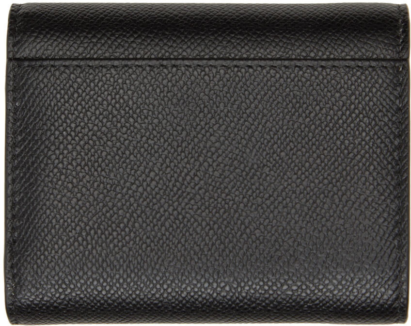 Maison Margiela Black Zip Compact Trifold Wallet Maison Margiela