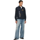 Martine Rose Navy Sleazy Sports Shirt