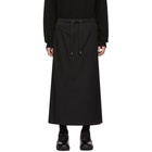 Fumito Ganryu Black Wool Ultra Wide Trousers