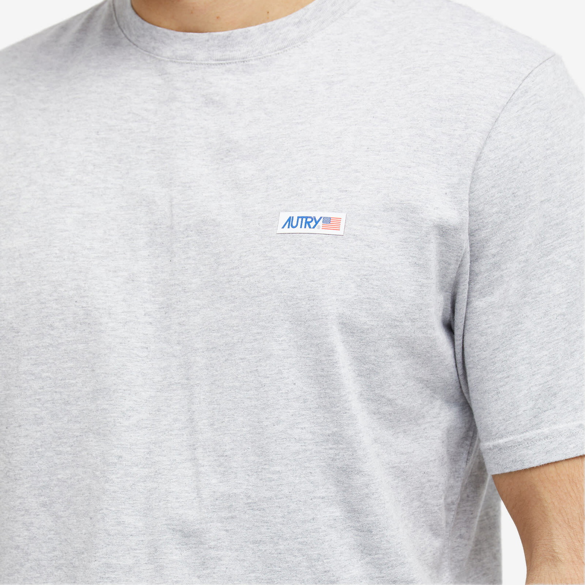 Autry Men's Flag Logo T-Shirt in Melange Autry