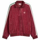 Drôle de Monsieur Men's Drole De Monsieur Velvet Zip Jacket in Wine