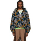 Chopova Lowena Gray 'Cheeky Girl' Oversized Hooded Fleece Jacket