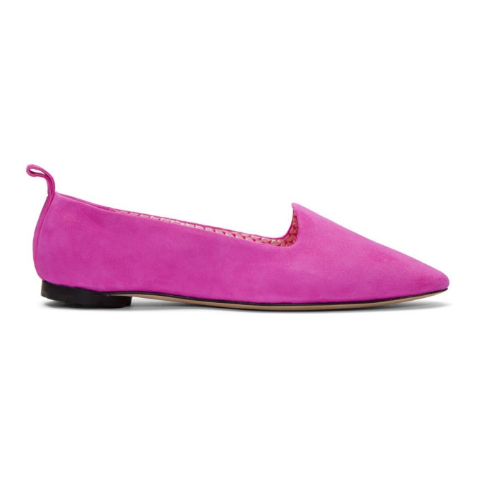Repetto Pink Suede Neve Slippers Repetto