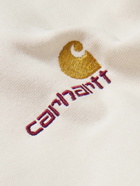 Carhartt WIP - American Script Cotton-Blend Jersey Half-Zip Sweatshirt - Neutrals