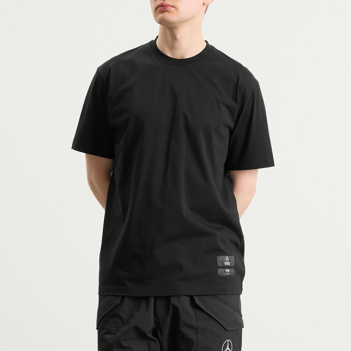 Y-3 Men's x Mercedes F1 Logo Short Sleeve T-Shirt in Black