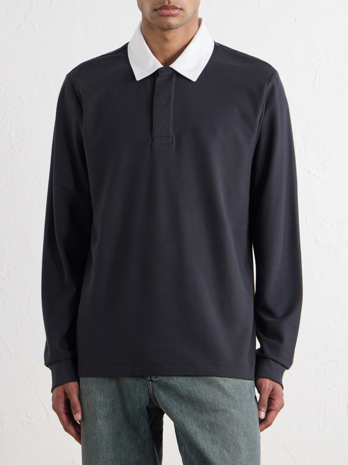 Rag & Bone - Cotton-Piqué Polo Shirt - Black
