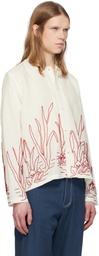 HARAGO White Pond Beadwork Shirt