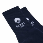 BEAMS JAPAN Logo Socks in Navy