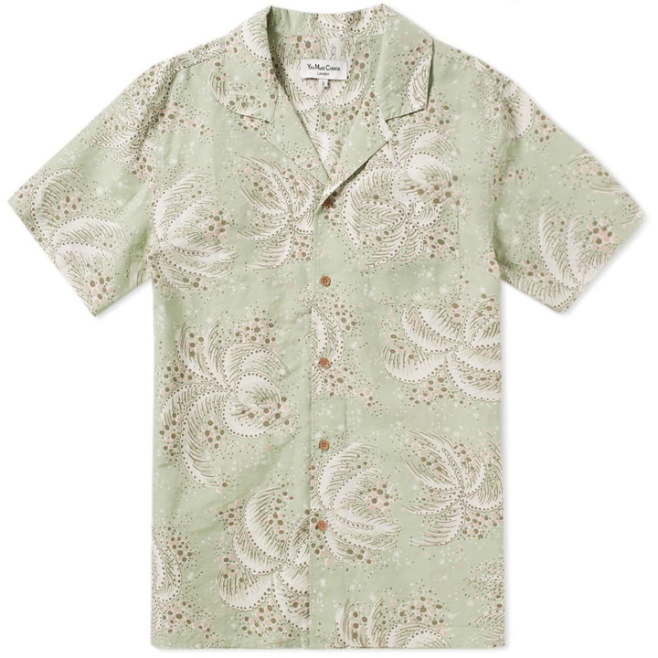 Photo: YMC Short Sleeve Palm Malick Shirt Green