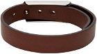 Salvatore Ferragamo Brown Leather 1927 Bracelet
