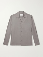 Frescobol Carioca - Safra Camp-Collar Wool Shirt - Brown