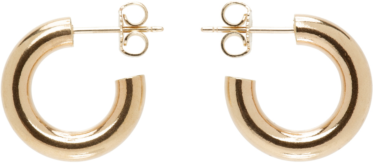 Laura Lombardi Gold Mini Curve Earrings