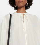 Chloé Tie-neck silk satin shirt