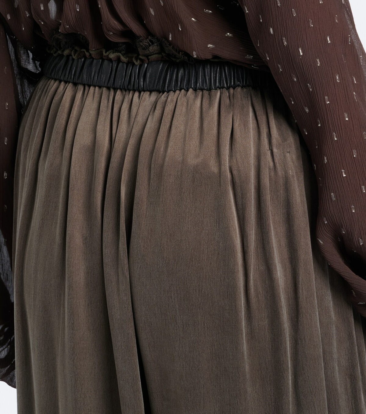 Jacques Wei Leather-trimmed balloon pants
