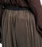 Jacques Wei Leather-trimmed balloon pants