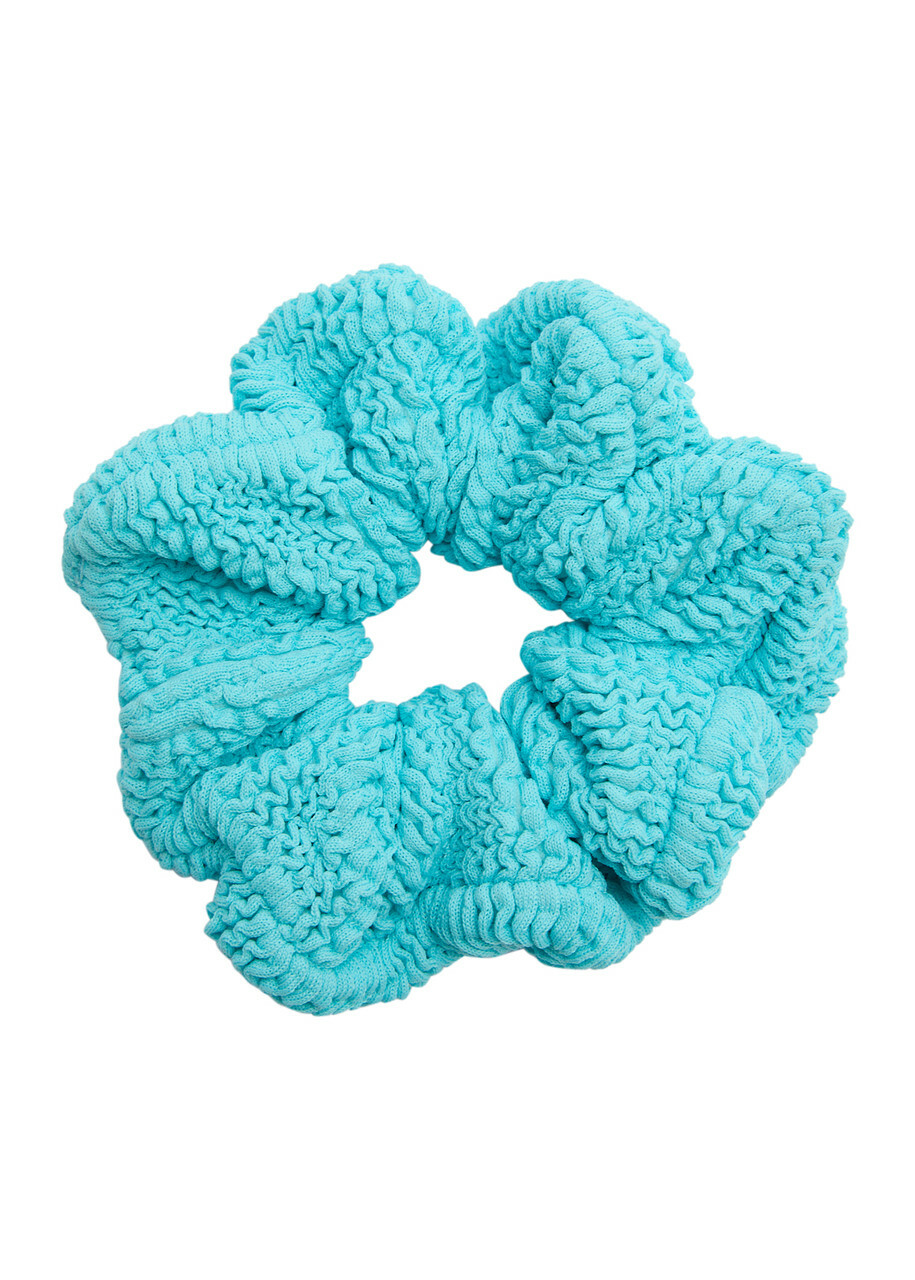 Hunza G Seersucker Scrunchie - Aqua - One Size