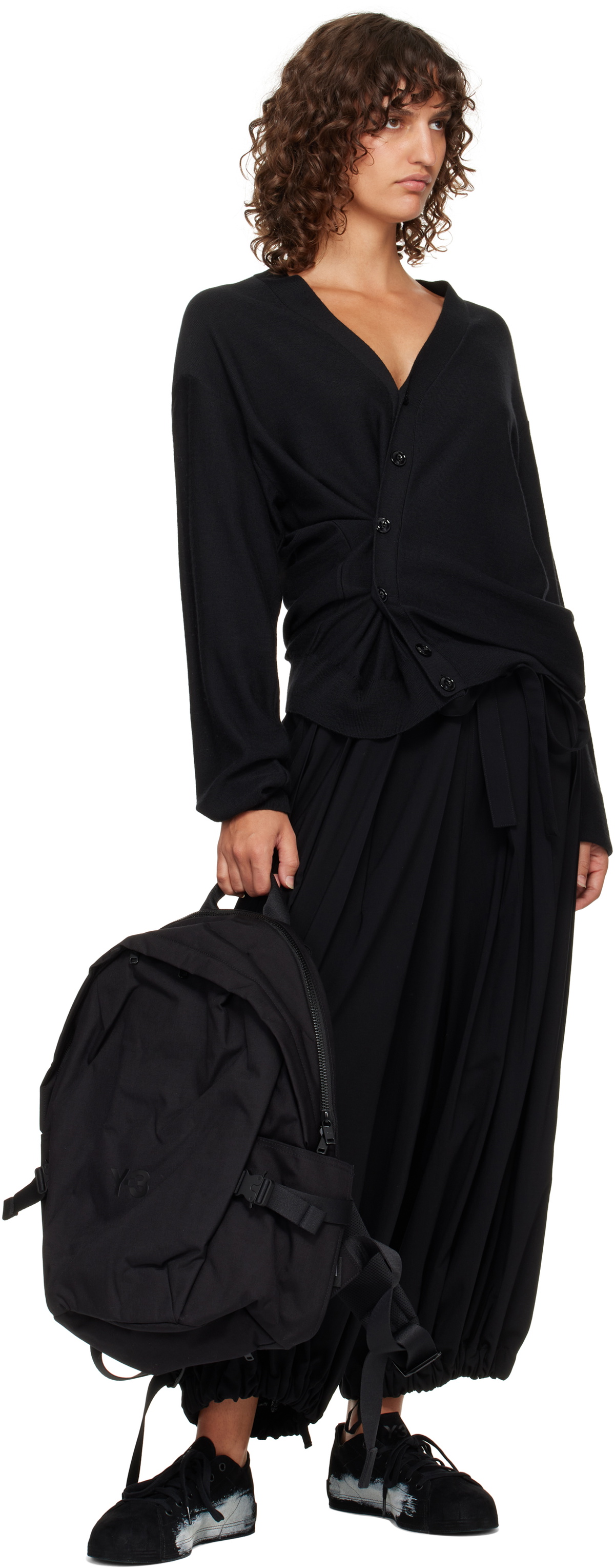 Y-3 Black Staple Backpack