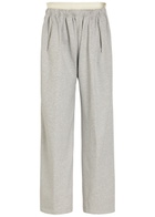 Bettter Contrasting Cotton and Wool-blend Trousers Grey