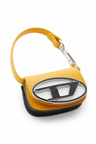Diesel Bag charm in leather with Oval D logo - Charms and Keyrings Womens in Yellow