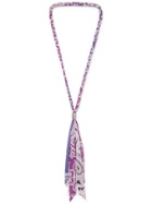 KAPITAL - Fringed Bandana-Print Cotton-Gauze Necklace - Purple