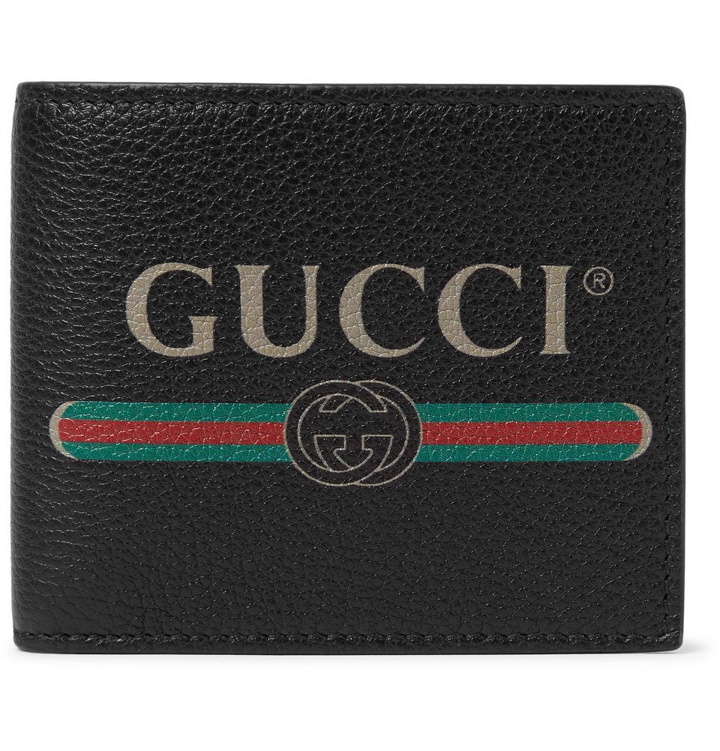 Photo: Gucci - Printed Full-Grain Leather Billfold Wallet - Men - Black