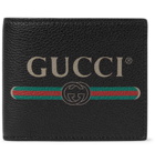 Gucci - Printed Full-Grain Leather Billfold Wallet - Men - Black