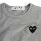 Comme des Garçons Play U T-Shirt Black Emblem Knit in Grey