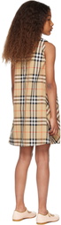 Burberry Kids Beige Check Cotton Poplin Dress