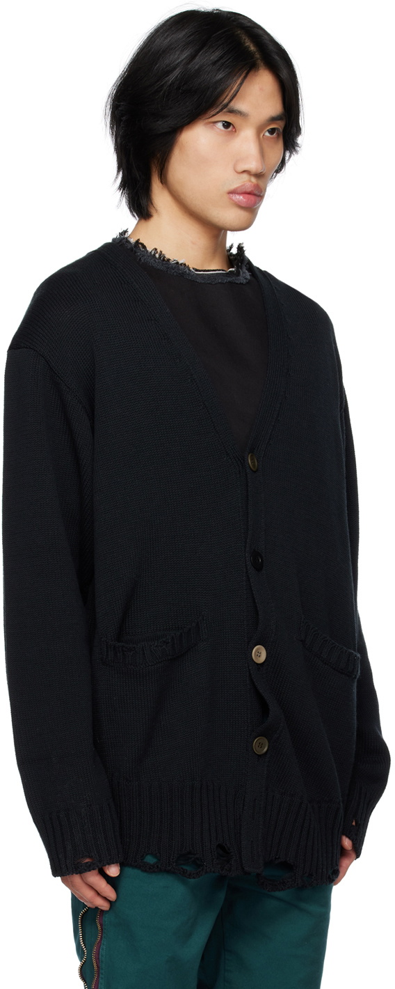 Undercoverism Black Distressed Cardigan