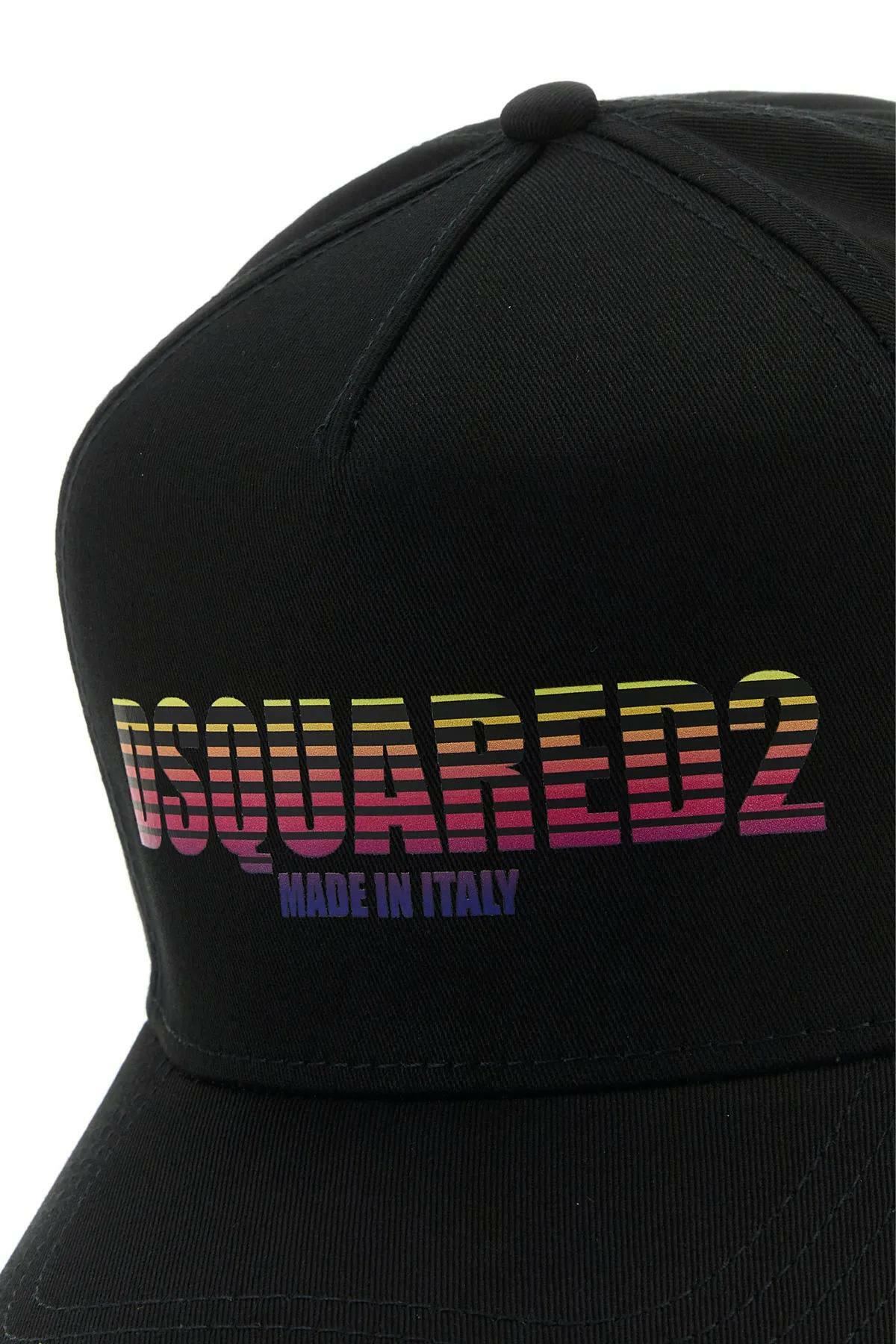 Dsquared2 Black Gabardine Baseball Cap