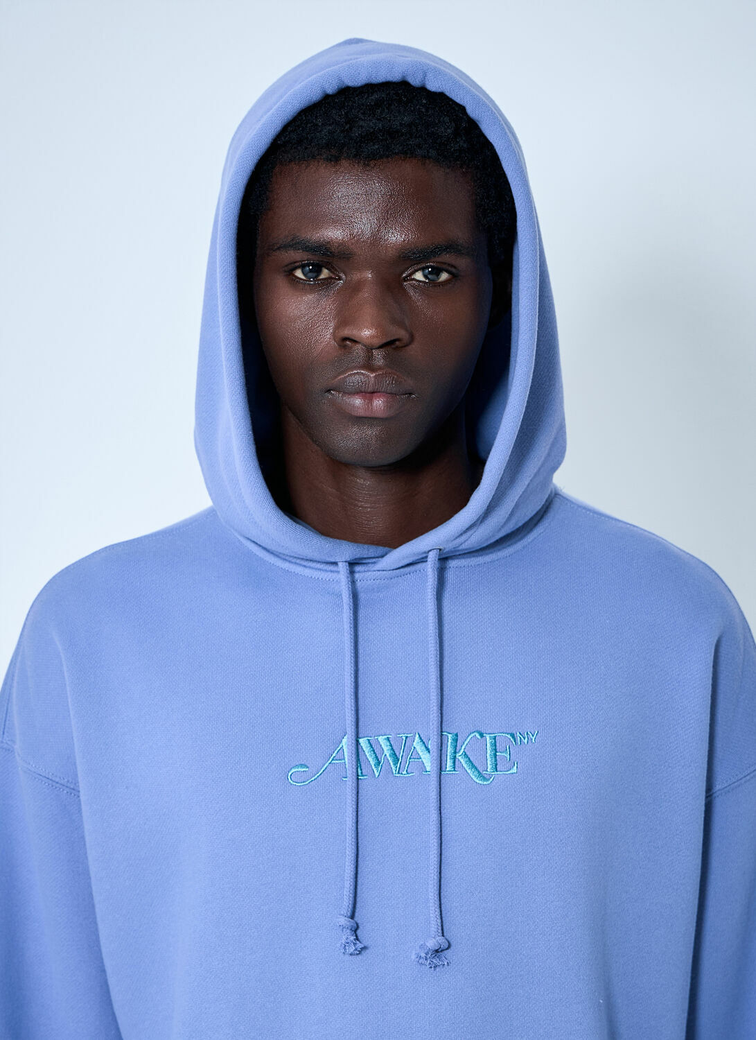 Awake NY Logo Motif Hooded Sweatshirt