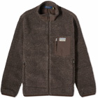Polo Ralph Lauren Men's High Pile Fleece Jacket in Dark Beech Marl