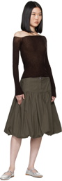 Paloma Wool Khaki Globo Midi Skirt