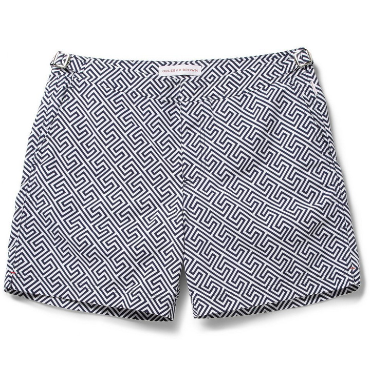 Photo: Orlebar Brown - Bulldog Mid-Length Printed Swim Shorts - Navy