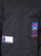 Neon Universe Quilted Jacket in Black