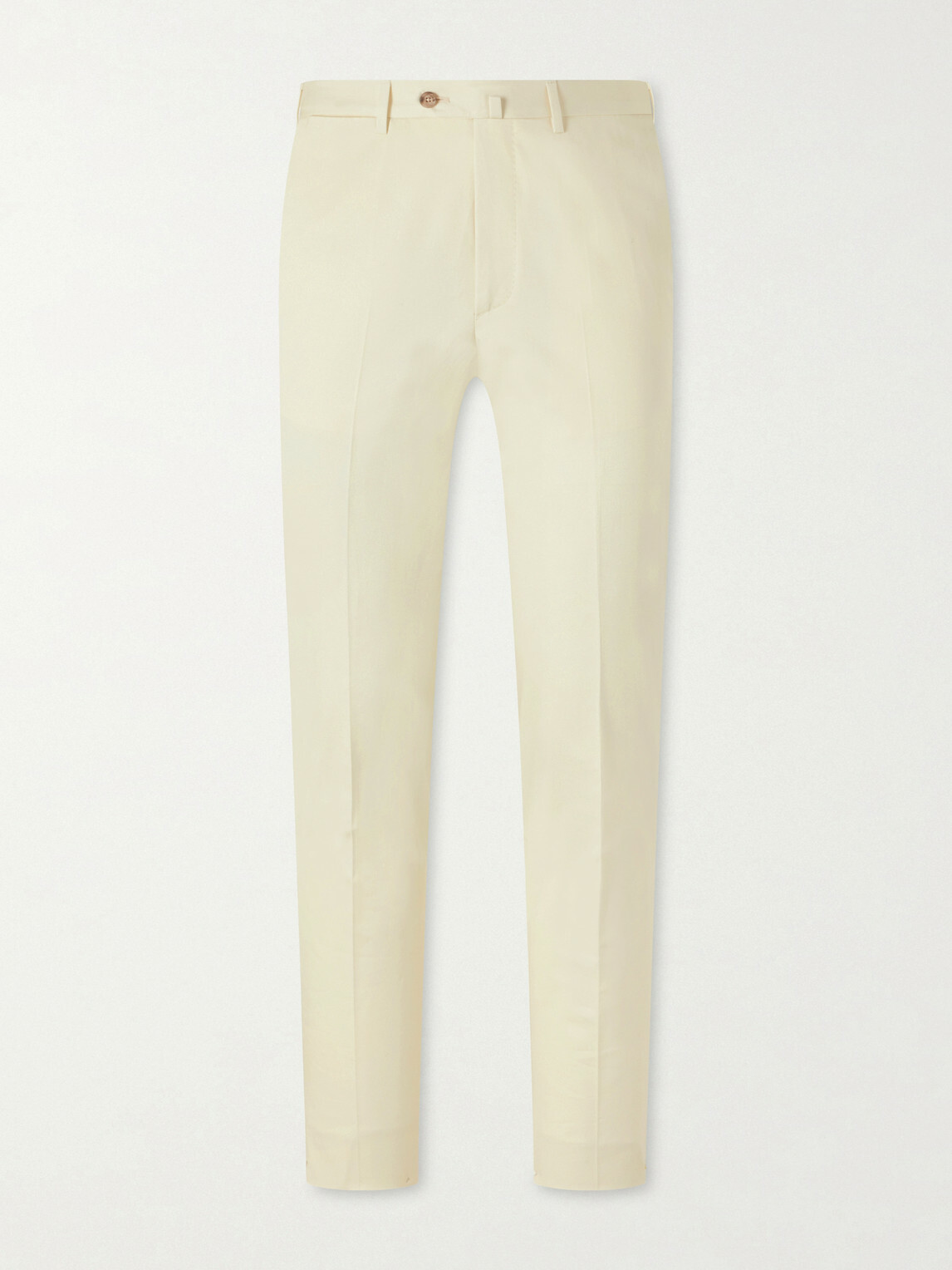 De Petrillo - Tapered Cotton-Twill Suit Trousers - Neutrals