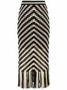 ZIMMERMANN Halliday Hand Crochet Fringed Midi Skirt