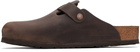 Birkenstock Brown Regular Boston Slip-on Loafers