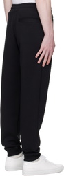 Hugo Black Stacked Logo Cotton Tracksuit Sweatpants
